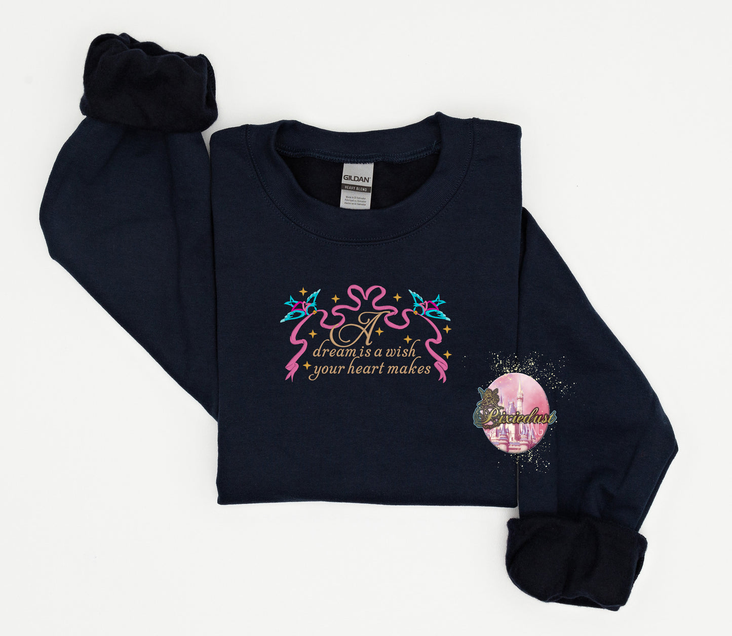 Cinderella birds a dream is a wish embroidered sweatshirt or tshirt