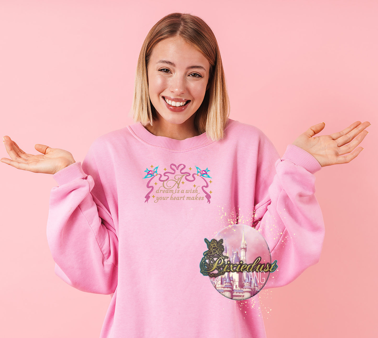 Cinderella birds a dream is a wish embroidered sweatshirt or tshirt