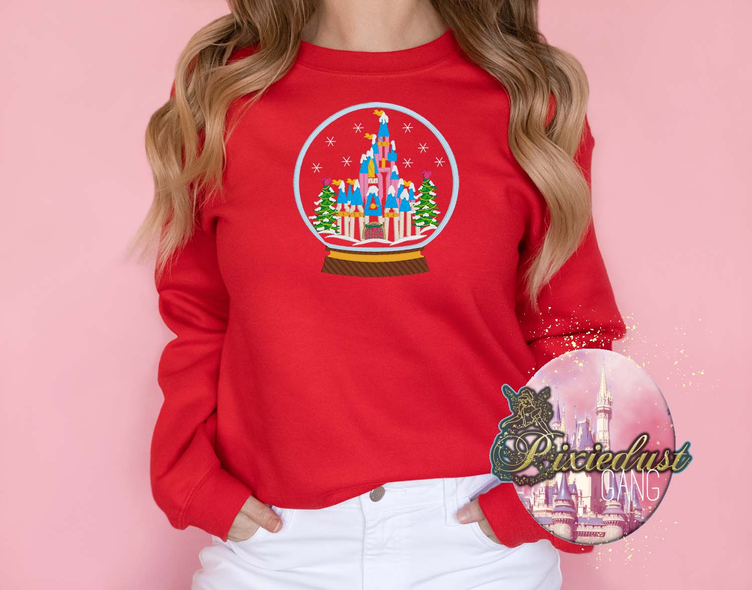 Disney Christmas globe castle sweatshirt