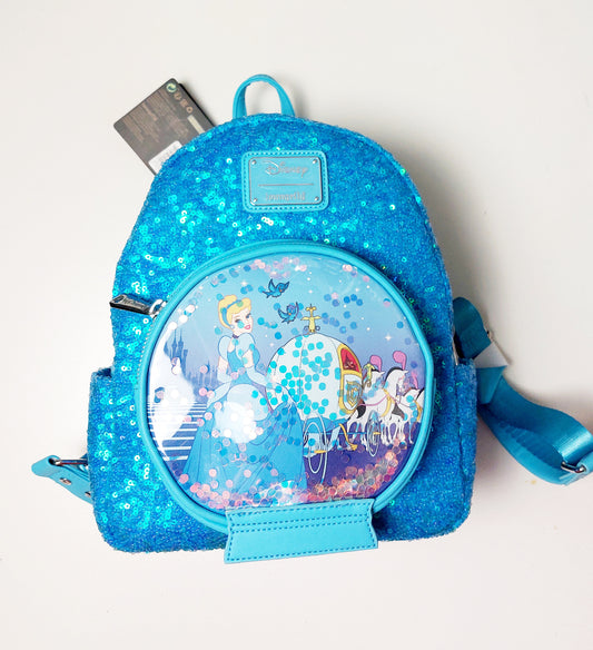 Sequin Cinderella Loungefly Globe Mini backpack
