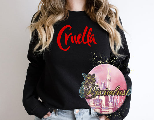 Cruella logo embroidered sweatshirt or tshirt