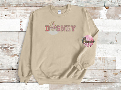 Aesthetic Disney College Castle embroidered sweatshirt