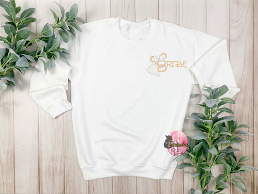 Minnie Mouse Bride veil embroidered sweatshirt