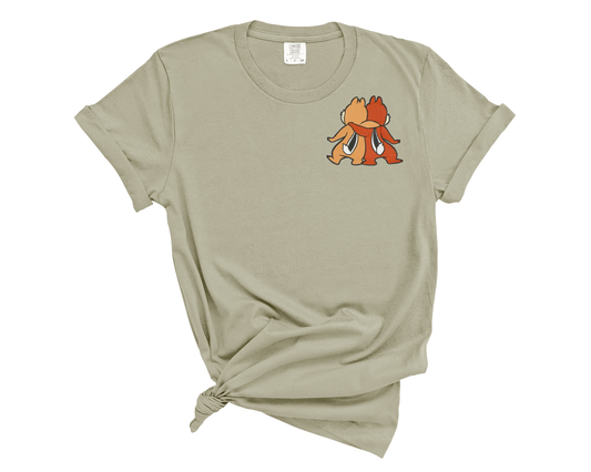 Chipmunk buddies embroidered comfort color shirt