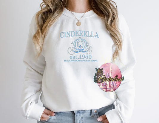 Cinderella Est 1950 embroidered sweatshirt or tshirt